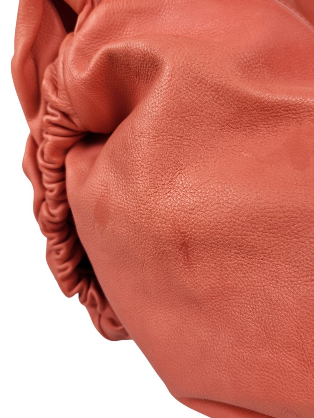 Marni Vintage Rouched Orange Leather Hobo Handbag Shoulder Bag Purse Luxury - Picture 15 of 16